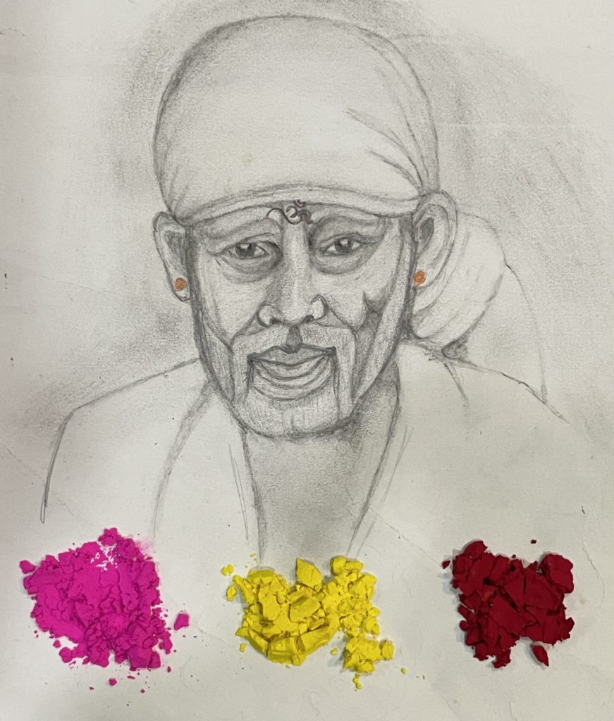 Sai Baba Holi Sketch