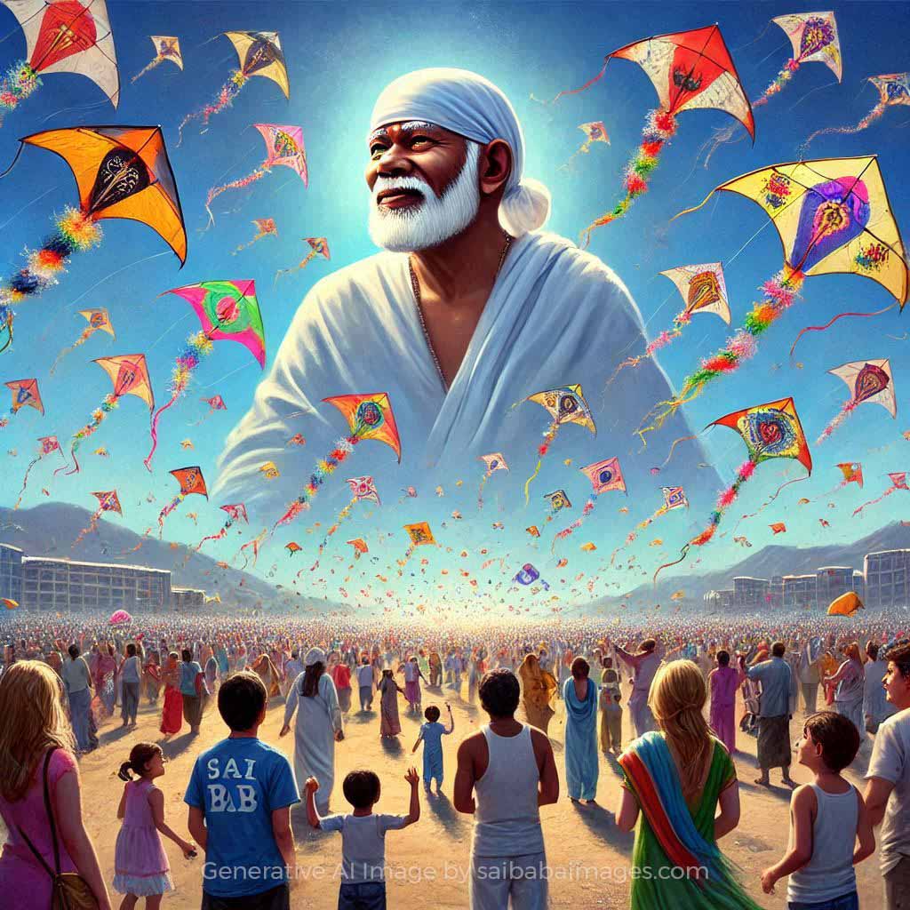 Sai Baba Among the Kites